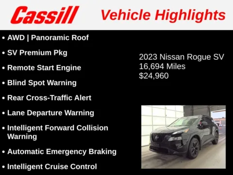 Another view of 2023 Nissan Rogue SV for sale in Cedar Rapids, IA at Cassill Motors