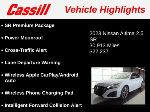 Another view of 2023 Nissan Altima 2.5 SR for sale in Cedar Rapids, IA at Cassill Motors