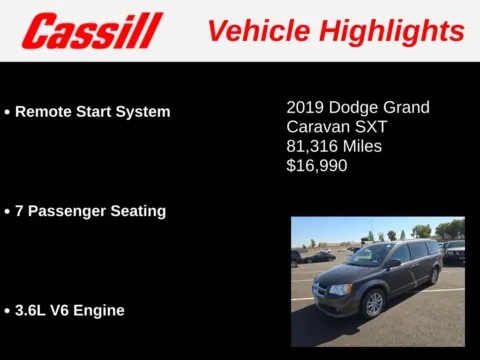 Another view of 2019 Dodge Grand Caravan SXT for sale in Cedar Rapids, IA at Cassill Motors