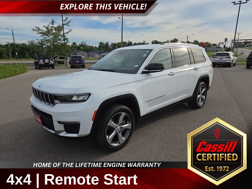 White 2022 Jeep Grand Cherokee L Limited for sale in Cedar Rapids, IA
