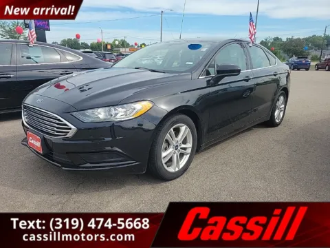 Black 2018 Ford Fusion SE for sale in Cedar Rapids, IA