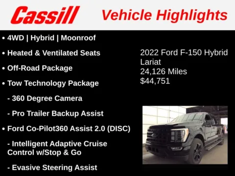 Another view of 2022 Ford F-150 Lariat for sale in Cedar Rapids, IA at Cassill Motors