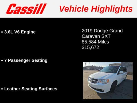 Another view of 2019 Dodge Grand Caravan SXT for sale in Cedar Rapids, IA at Cassill Motors