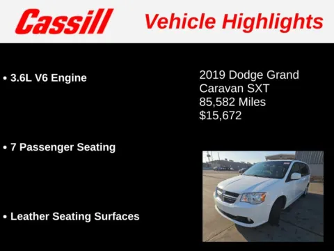 Another view of 2019 Dodge Grand Caravan SXT for sale in Cedar Rapids, IA at Cassill Motors