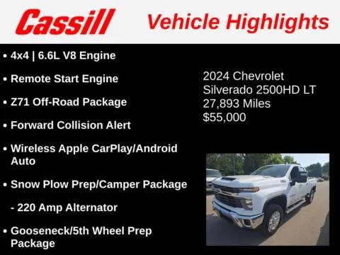 Another view of 2024 Chevrolet Silverado 2500HD LT for sale in Cedar Rapids, IA at Cassill Motors