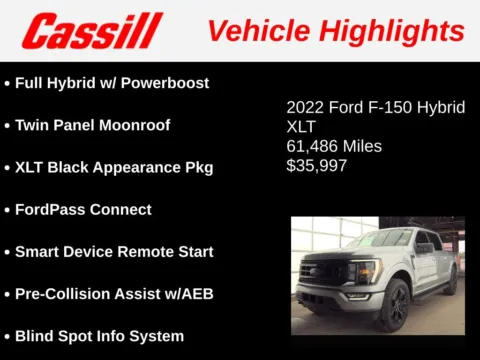 Another view of 2022 Ford F-150 XLT for sale in Cedar Rapids, IA at Cassill Motors