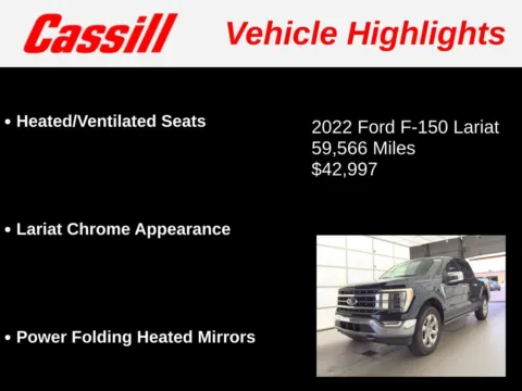Another view of 2022 Ford F-150 Lariat for sale in Cedar Rapids, IA at Cassill Motors