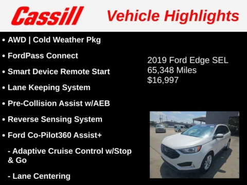 Another view of 2019 Ford Edge SEL for sale in Cedar Rapids, IA at Cassill Motors