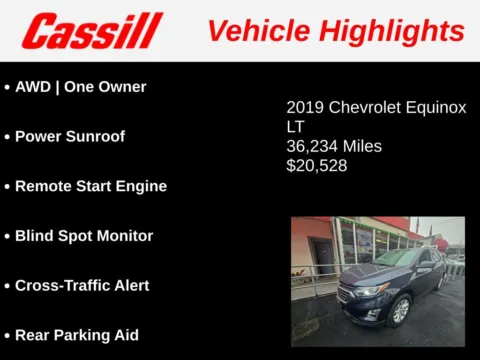 Another view of 2019 Chevrolet Equinox LT for sale in Cedar Rapids, IA at Cassill Motors