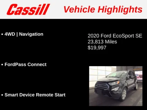 Another view of 2020 Ford EcoSport SE for sale in Cedar Rapids, IA at Cassill Motors