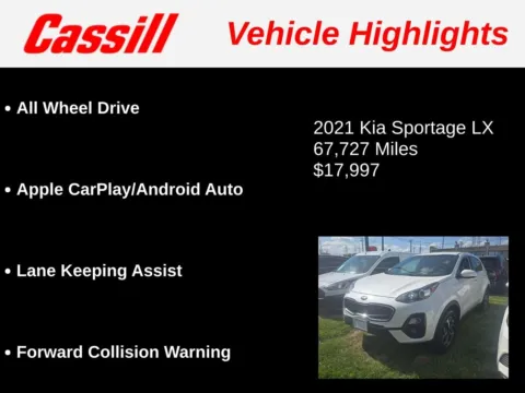 Another view of 2021 Kia Sportage LX for sale in Cedar Rapids, IA at Cassill Motors