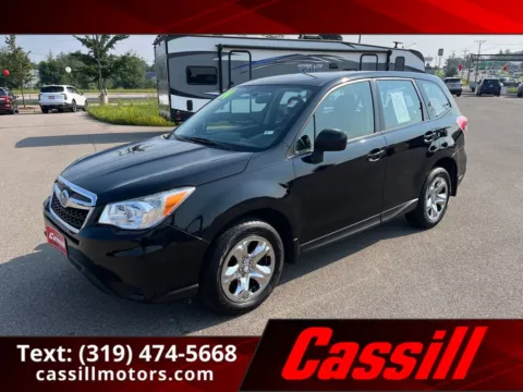 Black 2014 Subaru Forester 2.5i for sale in Cedar Rapids, IA