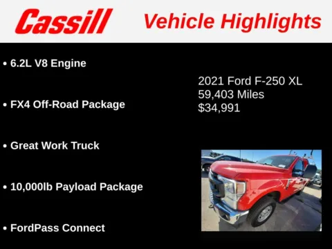 Another view of 2021 Ford F-250SD XL for sale in Cedar Rapids, IA at Cassill Motors