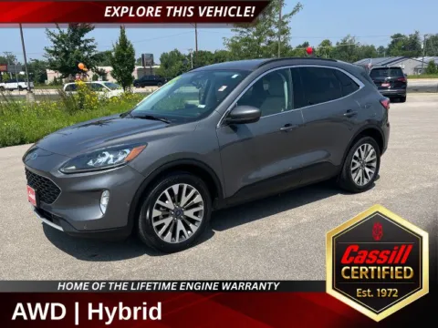 Gray 2021 Ford Escape Hybrid Titanium for sale in Cedar Rapids, IA