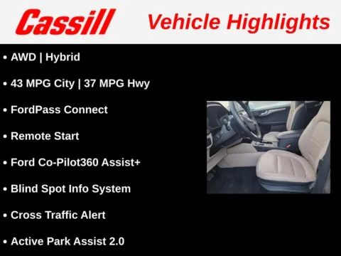 Another view of 2021 Ford Escape Hybrid Titanium for sale in Cedar Rapids, IA at Cassill Motors