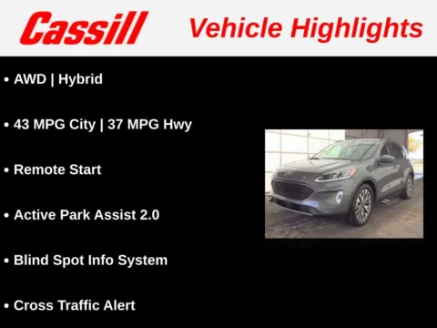 Another view of 2021 Ford Escape Hybrid Titanium for sale in Cedar Rapids, IA at Cassill Motors