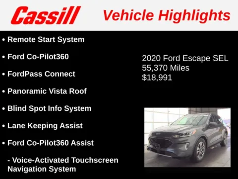 Another view of 2020 Ford Escape SEL for sale in Cedar Rapids, IA at Cassill Motors