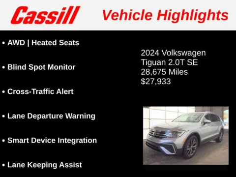 Another view of 2024 Volkswagen Tiguan 2.0T SE for sale in Cedar Rapids, IA at Cassill Motors