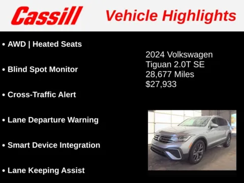 Another view of 2024 Volkswagen Tiguan 2.0T SE for sale in Cedar Rapids, IA at Cassill Motors