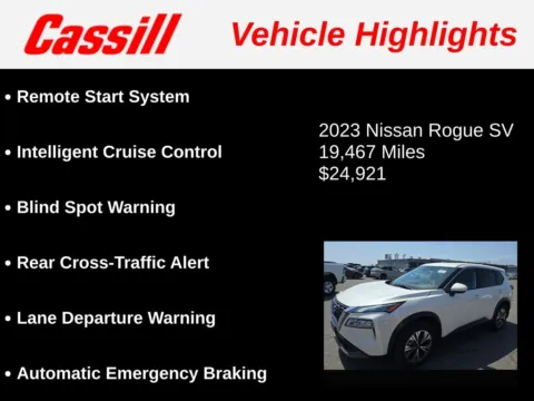 Another view of 2023 Nissan Rogue SV for sale in Cedar Rapids, IA at Cassill Motors