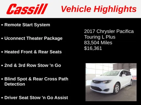 Another view of 2017 Chrysler Pacifica Touring L Plus for sale in Cedar Rapids, IA at Cassill Motors
