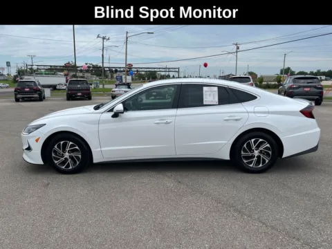 Photos of 2023 Hyundai Sonata Hybrid Blue for sale in Cedar Rapids, IA at Cassill Motors