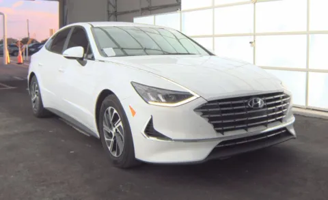 Photos of 2023 Hyundai Sonata Hybrid Blue for sale in Cedar Rapids, IA at Cassill Motors