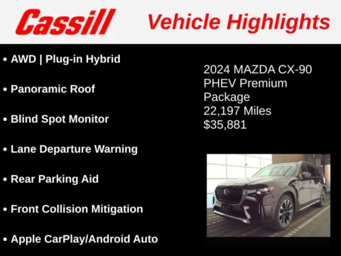 Another view of 2024 Mazda CX-90 PHEV Premium for sale in Cedar Rapids, IA at Cassill Motors