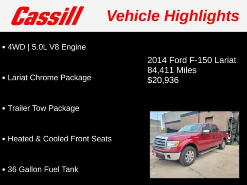 Another view of 2014 Ford F-150 Lariat for sale in Cedar Rapids, IA at Cassill Motors