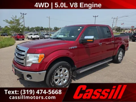 Red 2014 Ford F-150 Lariat for sale in Cedar Rapids, IA