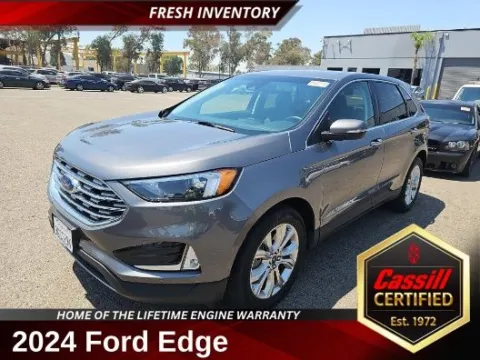 Gray 2024 Ford Edge Titanium for sale in Cedar Rapids, IA