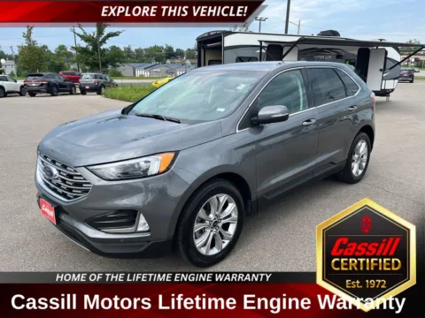 Gray 2024 Ford Edge Titanium for sale in Cedar Rapids, IA