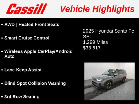 Another view of 2025 Hyundai Santa Fe SEL for sale in Cedar Rapids, IA at Cassill Motors
