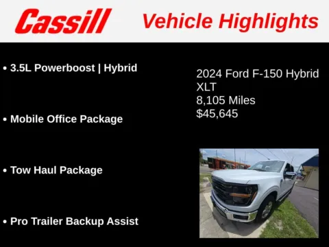Another view of 2024 Ford F-150 XLT for sale in Cedar Rapids, IA at Cassill Motors