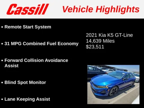 Another view of 2021 Kia K5 GT-Line for sale in Cedar Rapids, IA at Cassill Motors