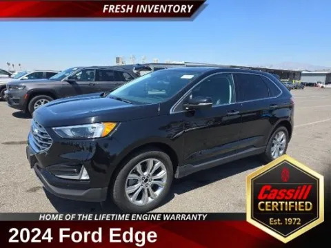 Black 2024 Ford Edge Titanium for sale in Cedar Rapids, IA