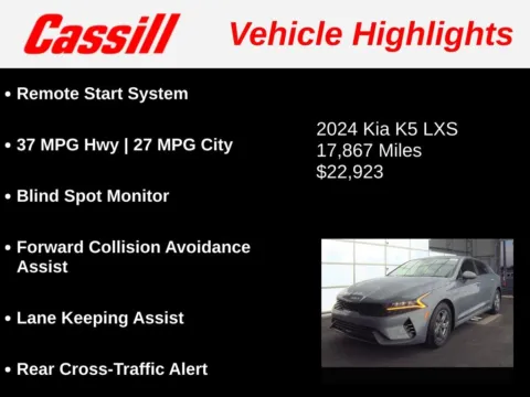 Another view of 2024 Kia K5 LXS for sale in Cedar Rapids, IA at Cassill Motors