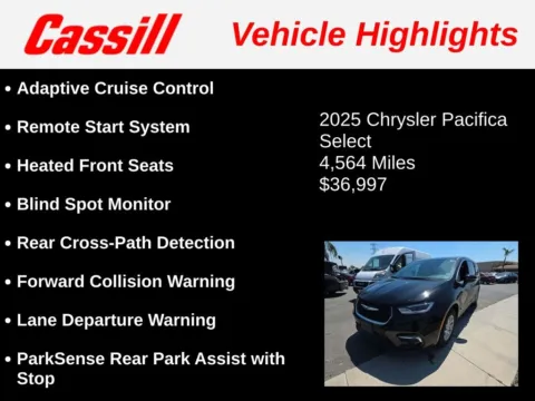 Another view of 2025 Chrysler Pacifica Select for sale in Cedar Rapids, IA at Cassill Motors