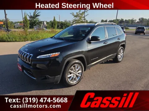 Black 2015 Jeep Cherokee Limited for sale in Cedar Rapids, IA