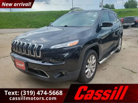Black 2015 Jeep Cherokee Limited for sale in Cedar Rapids, IA