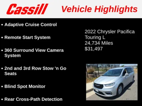Another view of 2022 Chrysler Pacifica Touring L for sale in Cedar Rapids, IA at Cassill Motors