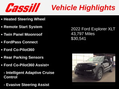 Another view of 2022 Ford Explorer XLT for sale in Cedar Rapids, IA at Cassill Motors
