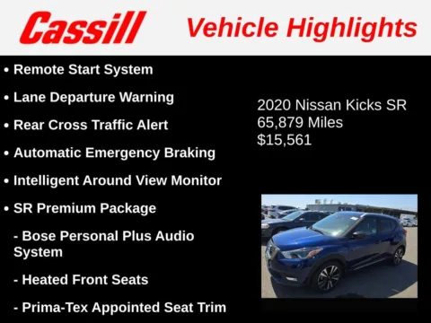 More photos of 2020 Nissan Kicks SR at Cassill Motors, IA