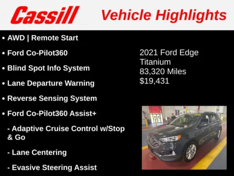 Another view of 2021 Ford Edge Titanium for sale in Cedar Rapids, IA at Cassill Motors