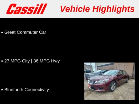 Another view of 2014 Honda Accord LX for sale in Cedar Rapids, IA at Cassill Motors