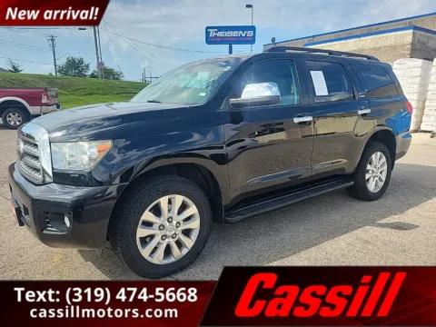 Black 2011 Toyota Sequoia Platinum for sale in Cedar Rapids, IA