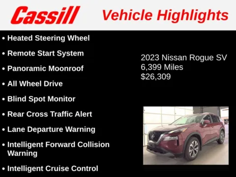 Another view of 2023 Nissan Rogue SV for sale in Cedar Rapids, IA at Cassill Motors