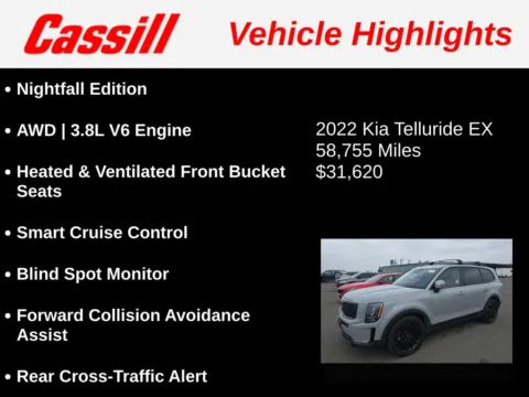 Another view of 2022 Kia Telluride EX for sale in Cedar Rapids, IA at Cassill Motors