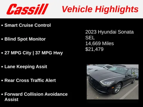 Another view of 2023 Hyundai Sonata SEL for sale in Cedar Rapids, IA at Cassill Motors