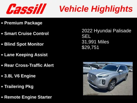 Another view of 2022 Hyundai Palisade SEL for sale in Cedar Rapids, IA at Cassill Motors